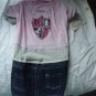 Large Dog Dress With Tags Pink and Denim