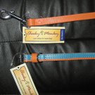 Orange Dog Collar & Matching Leash Small Dog Puppy 11"-14"