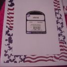 Red White Blue Stationery Invitations Ad Flyers
