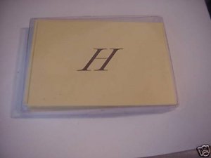 Blank Note Cards With Your Initial  "H"  ENVELOPES