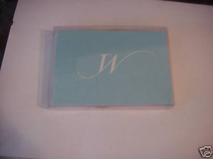 Blank Note Cards With Your Initial "W" ENVELOPES