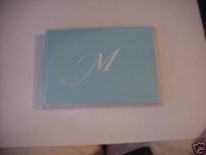 Blank Note Cards With Your Initial "M" Great Deal ENVELOPES