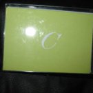 Blank Note Cards w/ Initial "C"  ENVELOPES Stationery