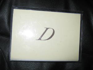 Blank Note Cards w/ Initial "D"  ENVELOPES Stationery