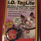 I.D. Tag Dog Cat Motion Activated LED Flashing Light