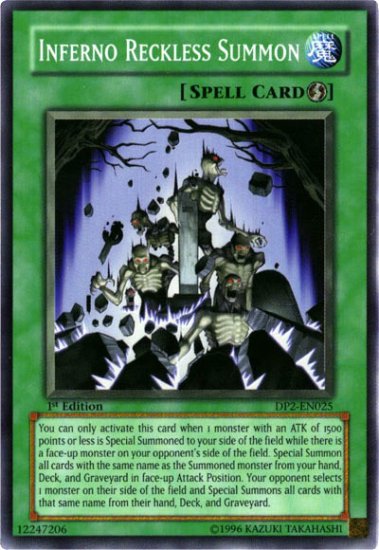 Inferno Reckless Summon *Virtual Card for PC game*