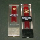 2 Michelob Tap Handles 6 1/2  X 32  Lucite & Metal