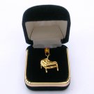 Grand Piano Pendant Charm Gold Tone Grand Piano Pendant Charm Gold Tone