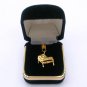 Grand Piano Pendant Charm Gold Tone
