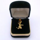 Alligator Crocodile Pendant Charm Gold Tone