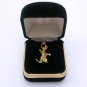 Alligator Crocodile Pendant Charm Gold Tone