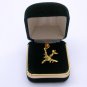 Jet Plane Pendant Charm Gold Tone