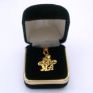 #1 Grandma Number One Pendant Charm Gold Tone