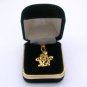 #1 Grandma Number One Pendant Charm Gold Tone