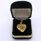 Filigree Heart Love Pendant Charm Gold Tone Filigree Heart Love Pendant Charm Gold Tone