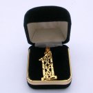 Number One of a Kind Word Pendant Charm Gold Tone
