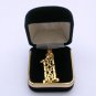 Number One of a Kind Word Pendant Charm Gold Tone