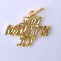 I'm Worth It Word Pendant Charm Gold Tone