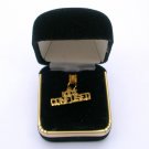100% Confused Word Pendant Charm Gold Tone
