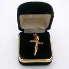 Entwining Cross Religious Pendant Charm Gold Tone