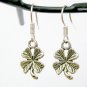 Four leaf clover green touch of blue lucky charm bracelet