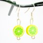 Fruit Vegetarian lime lemon strawberry charm green bead bracelet