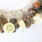 Flip Flop shoe charm brown crackle glass bead bracelet
