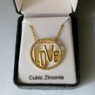 Love Cubic Zirconia rhinestone gold tone pendant necklace NWT Love Cubic Zirconia rhinestone gold tone pendant necklace NWT