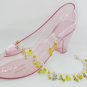 Dragonfly charm Czech butterfly yellow crackle bead anklet