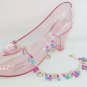 Hello Kitty cat charm aqua blue pink bead star anklet