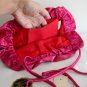 La Regale LTD NWT vintage hot pink shiny satin evening clutch purse