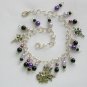 Fairy charm purple black pearl bead anklet