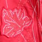 Coldwater Creek NWT orange beaded embellished hooded floral fleece jacket S