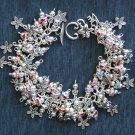 Flower butterfly snail bead silver touch of color cha cha charm bracelet