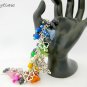 Fairy and four leaf clover rainbow black bead charm bracelet