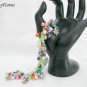 Four leaf clover shamrock rainbow bead cha cha charm bracelet