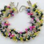 Iridescent pink fuchsia purple iridescent heart bead cha cha bracelet