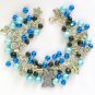 Hematite cat and angel blue black cha cha charm bracelet