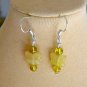 Dragonfly charm Czech butterfly yellow crackle bead anklet