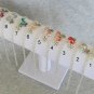 Clover flower charm diamond crystal bead chain Bracelet Earrings Set YOUR CHOICE COLOR