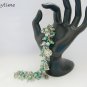 Christmas tree snowflake green crystal bead charm bracelet
