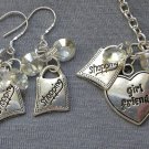 Girl friend shopping charm diamond bead chain Bracelet Earrings Set YOUR CHOICE COLOR Girl friend shopping charm diamond bead chain Bracelet Earrings Set YOUR CHOICE COLOR