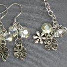 Clover flower charm diamond crystal bead chain Bracelet Earrings Set YOUR CHOICE COLOR Clover flower charm diamond crystal bead chain Bracelet Earrings Set YOUR CHOICE COLOR