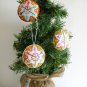 Felt snowflake ornament  brown white rainbow colorful lot