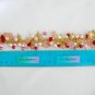 Cat red pink Czech pressed glass butterfly bead charm bracelet