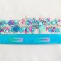 Four leaf clover aqua fuchsia pink iridescent charm bracelet