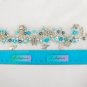 Angel snowflake ice aqua blue grey bead charm bracelet