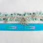 Fairy snowflake winter mint green pearl bead charm bracelet