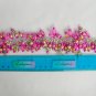 Dragonfly fuchsia pink yellow crackle glass bead charm bracelet