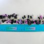 Paw print  purple black bead animal lover charm bracelet